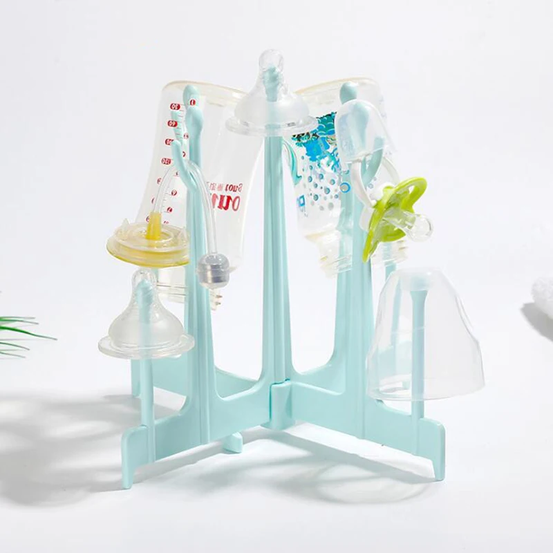Newborn Infant Nipple Milk Bottle baby Drying Rack Drainer Drying Shelf Feeding Bottle Storage Rack Foldable Portable YHZ009
