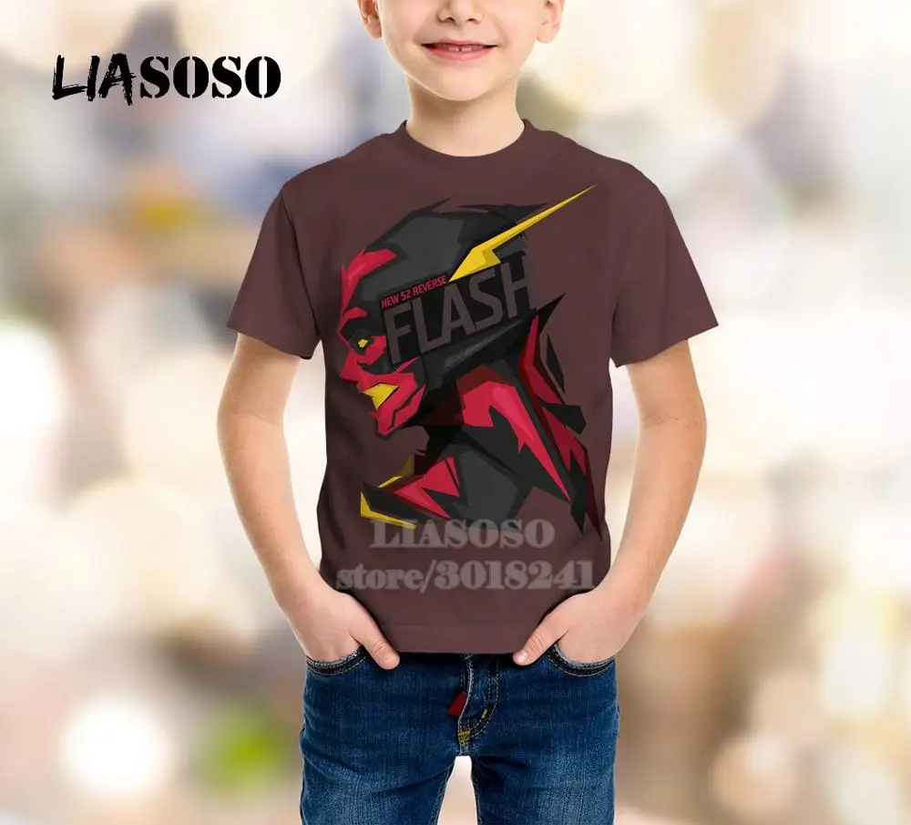 

LIASOSO New Children Sweatshirt 3D Print The Flash Teen Barry Allen T shirt Kids Tank Top Boy Girl Pullover Baby Hoodies B143-11