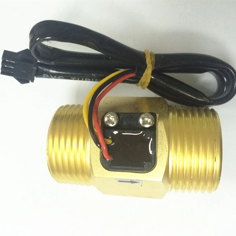 NPT 1" Tapered pipe or BSP1" thread Brass Hall effect Turbine flow sensor meter