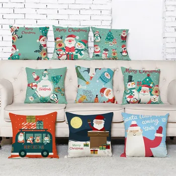 

Cushion Cover Merry Christmas Pillowcase Sofa car bed Throw Pillow Covers Christmas decora for home Чехол подушки wholesale #L5