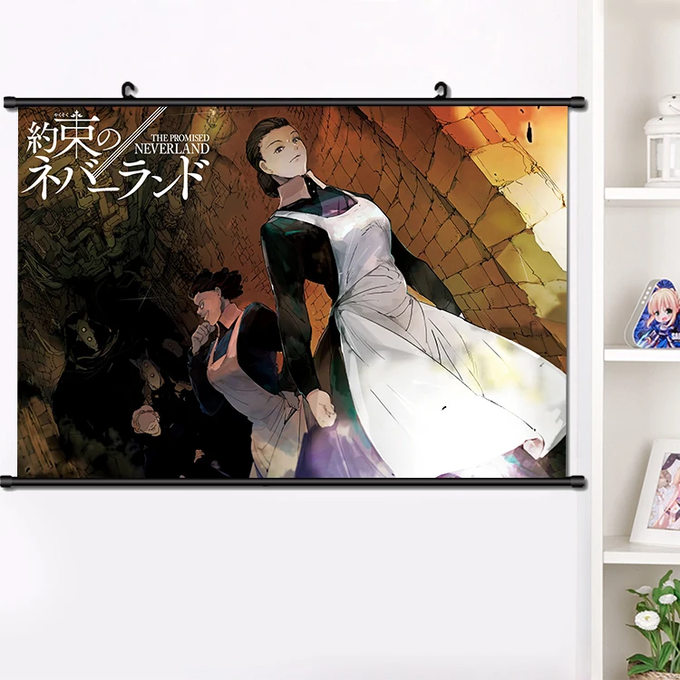Аниме обещанные Neverland Yakusoku no Neverland Норман Эмма Рей Фил Изабелла настенные подвесные плакаты украшение дома 40*60 см - Цвет: Q