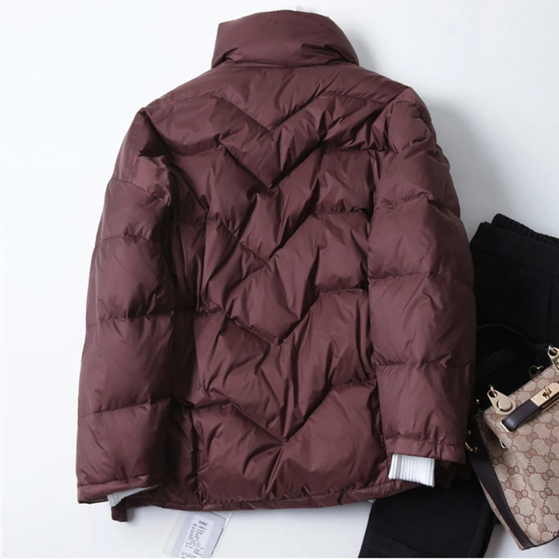 Fitaylor Winter Women White Duck Down Coat Stand