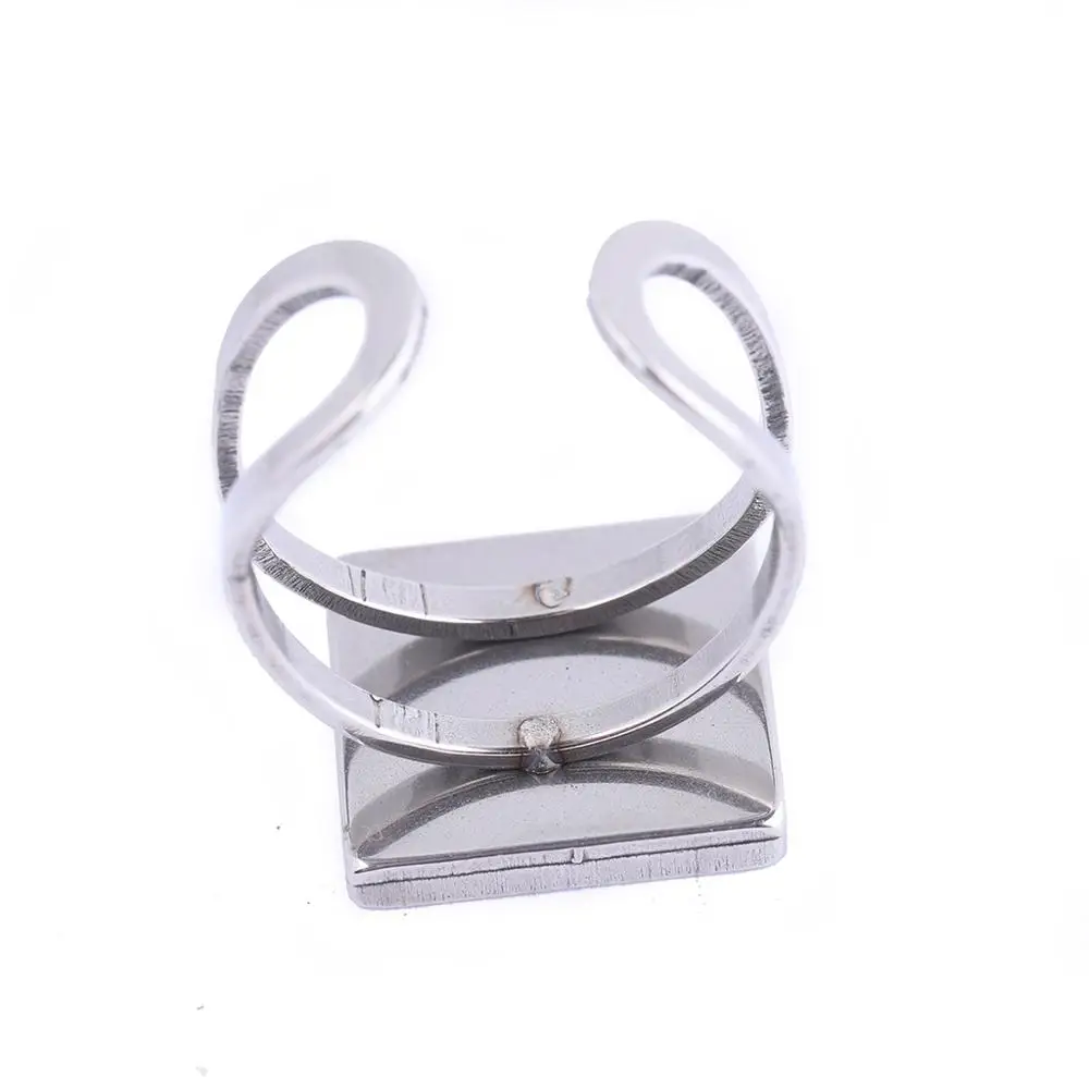 Onwear 10 шт. нержавеющая сталь подходит 10 мм 12 мм квадратное кабошон кольцо База Установка заготовки Diy обрамления для изготовления колец