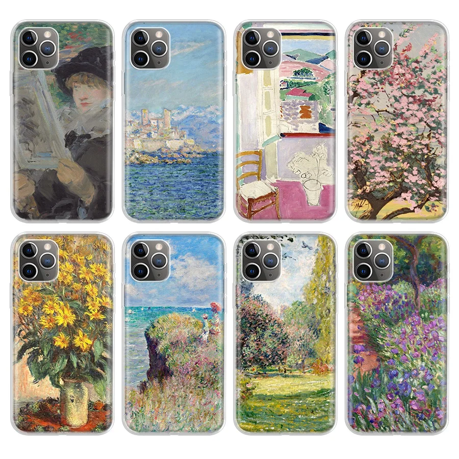 

Claude Monet Impressionism Painter Phone Case For Apple iPhone 11 Pro 6 6S 7 8 Plus 10 X XS MAX XR 5 5S SE Phone Case Cover
