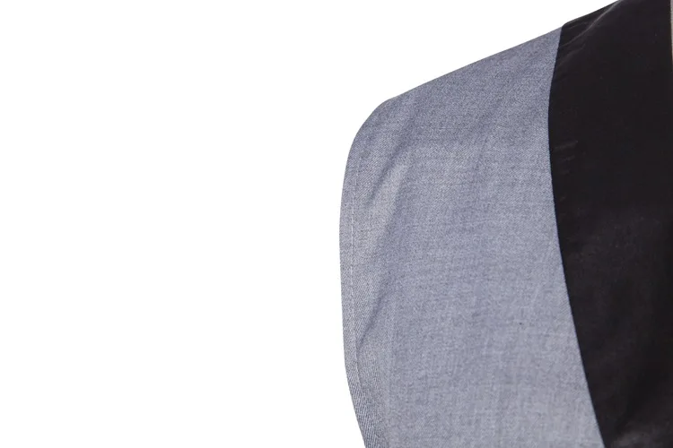 19 стиль внешней торговли тренд моды мужчин Slim Fit корейский стиль сплошной цвет однобортный костюм жилет