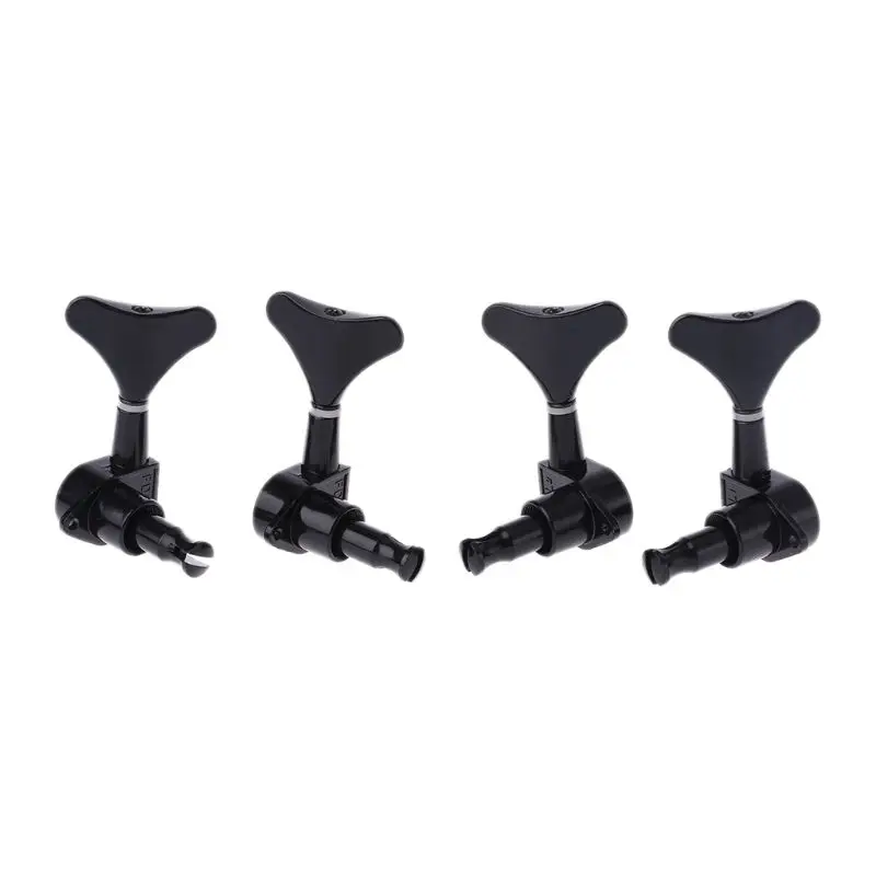  New Black Guitar Sealed Tuners Tuning Pegs Machine Heads 2R2L For 4 String Bass