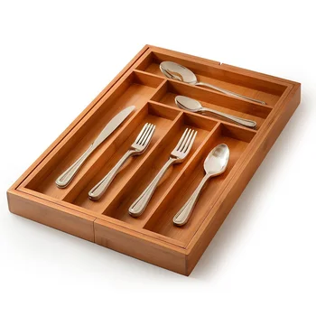 

Bamboo Expandable Drawer Organizer Premium Cutlery And Utensil Spoon Cutlery Separation Oganizer Kitchen Drawer Divider Tray