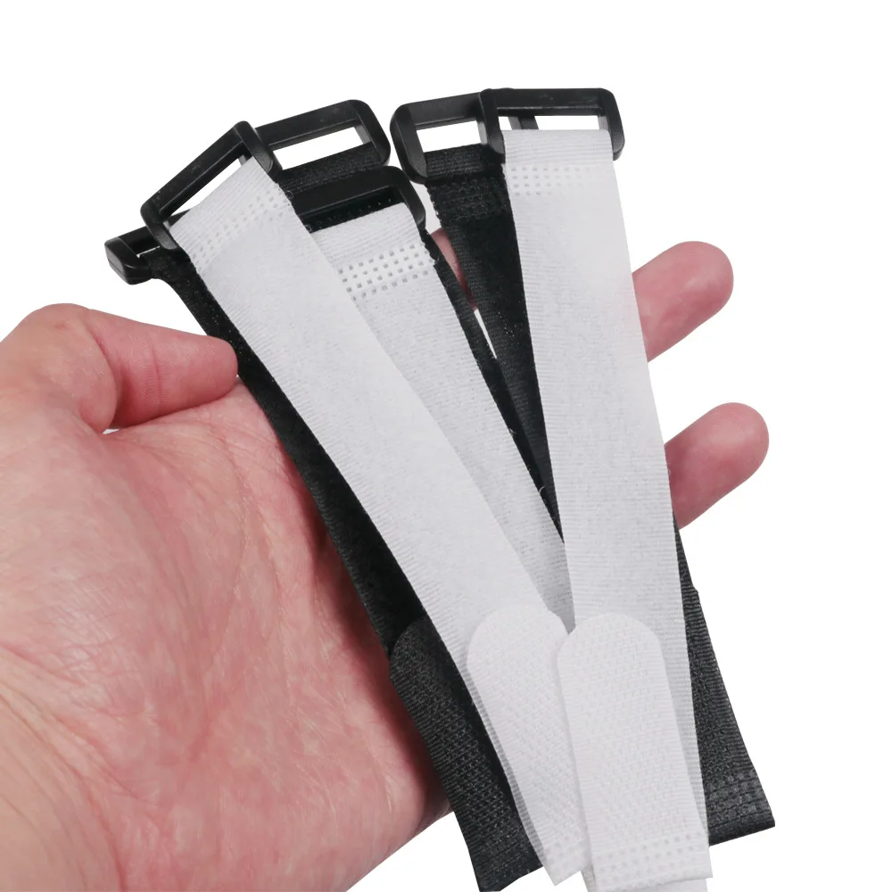 

10pcs/lot Reusable Fishing Rod Tie Holder Strap Suspenders Fastener Hook Loop Cable Cord Ties Belt Fishing Accessories