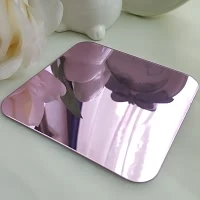 Violet Зеркальные настенные наклейки для украшения комнаты Декоративные наклейки сердце любовь Рождество елка лист дети девочка Детские Растения R052 - Цвет: Violet