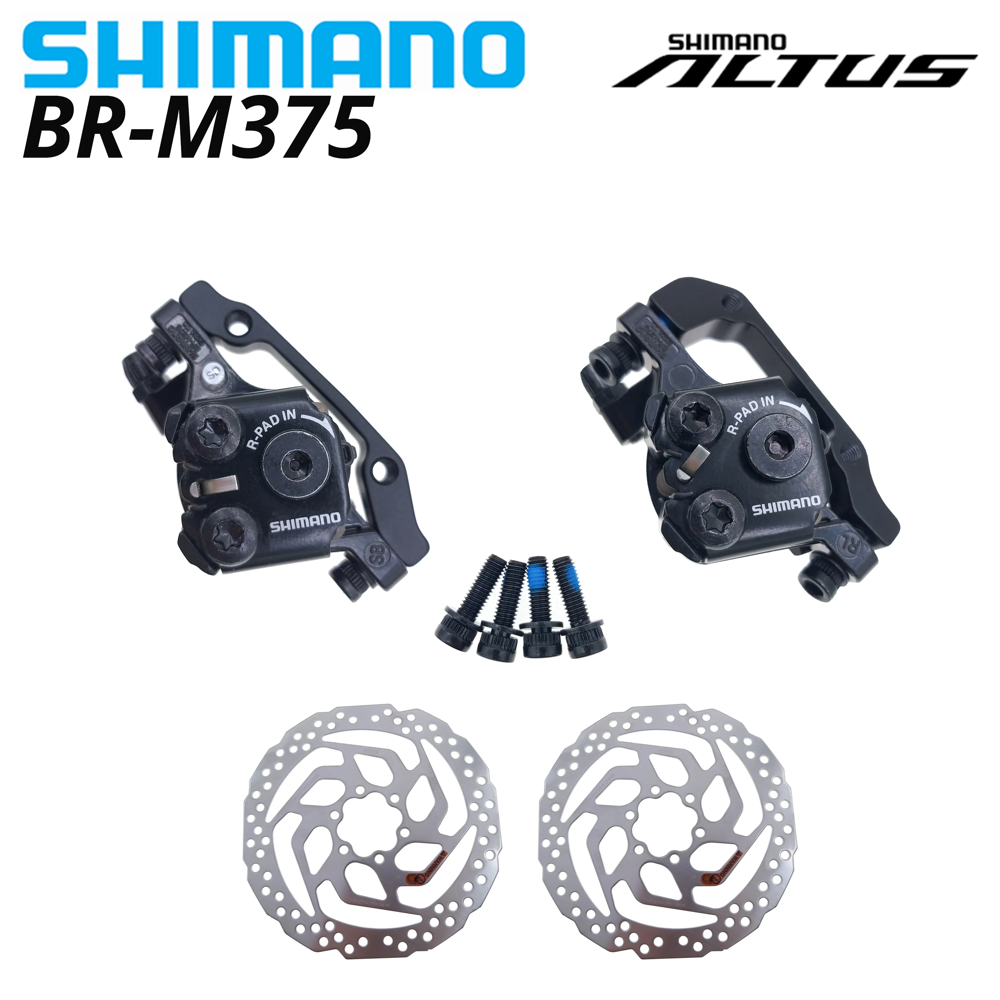 met tijd voedsel Wie Shimano BR M375 Mechanical Disc Brake Calipers for Acera Alivio Deore with  Resin Pads M375 caliper w/n G3 RT30 RT26 Rotor|Bicycle Brake| - AliExpress