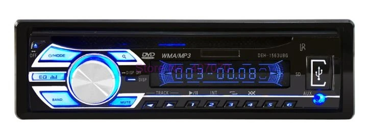 Через DHL или Fedex 20 шт. автомобильный аудио в-тире FM Aux USB DVD CD MP3 радио 12 В поддержка SD