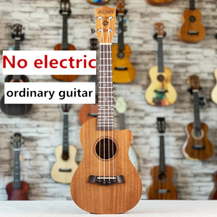 Укулеле 23 26 дюймов все Sapele Mini Electri концертные тенор акустические гитары 4 струны Ukelele музыка установка пикап туристическая гитара - Цвет: ordinary