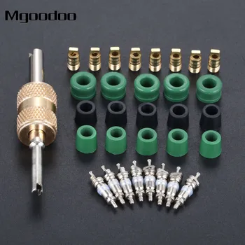 

71Pcs R134a A/C Valve Core Remover Tool Air Conditioning Tube Tools Connector Kit AC Hose Rubber Gasket Rings Assortment Kit