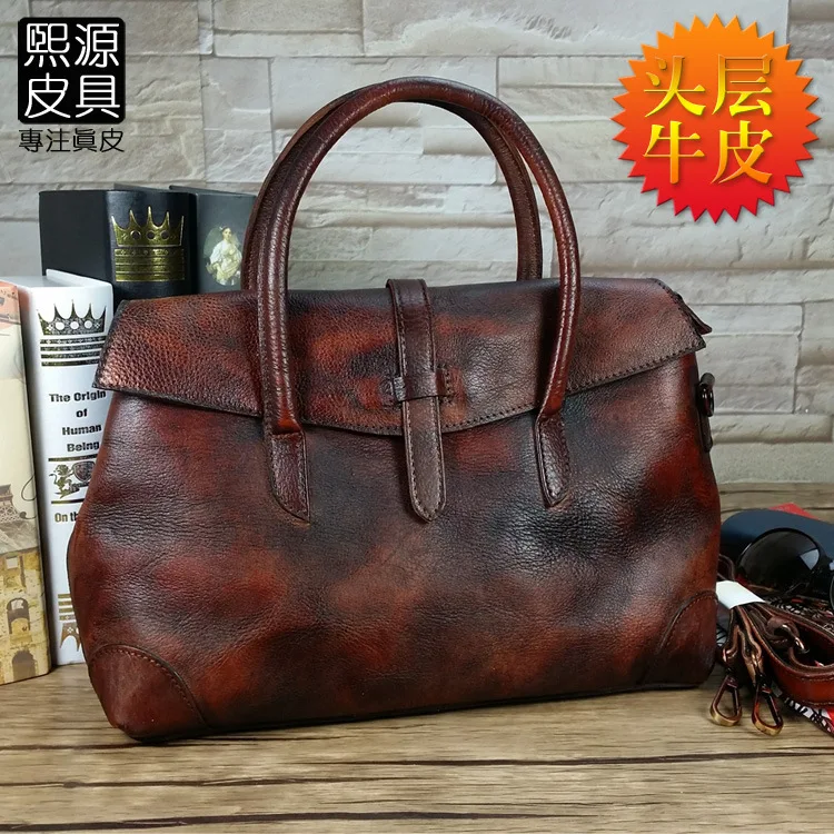 

Europe And America Fashion Origional Hand-rub Color Retro Shoulder Bag Handbag WOMEN'S Leather Bags Killer Closed-toe Layer Cowh