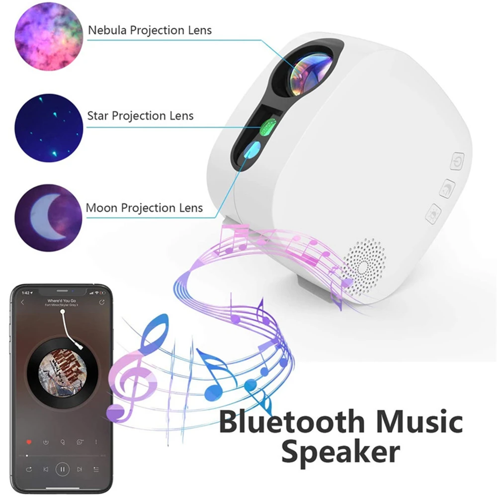 VCHIP Galaxy Projector XK3 laser Starlight Proyector Colorful LED Night Light Music Bluetooth Children Bedroom christmas Gifts