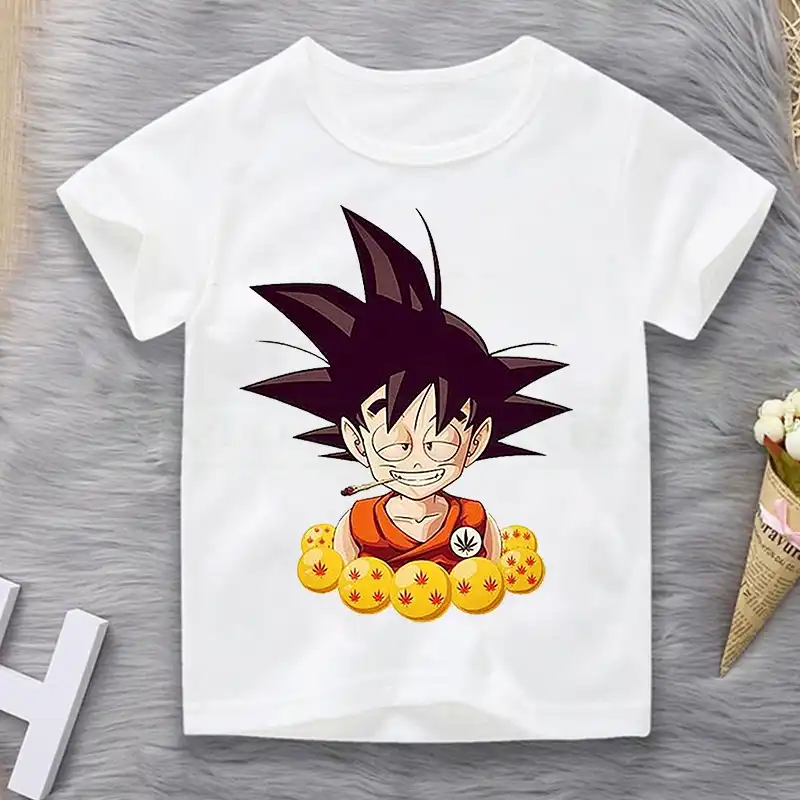 クール悟空ドラゴンボールz綿tシャツ夏のおしゃれな半袖tシャツトップス子供アニメ原宿tシャツ子供男の子アニメ Tシャツ Aliexpress
