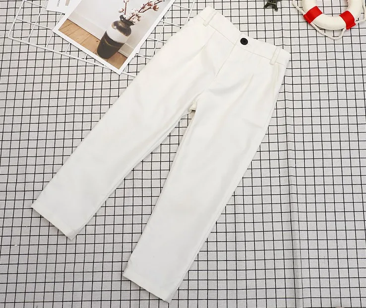 New 2021 Boys Wedding Pants Children Spring School Suit Pants Kids White Long Trousers for Teen Boys Kids Formal Party Trousers - Image 2
