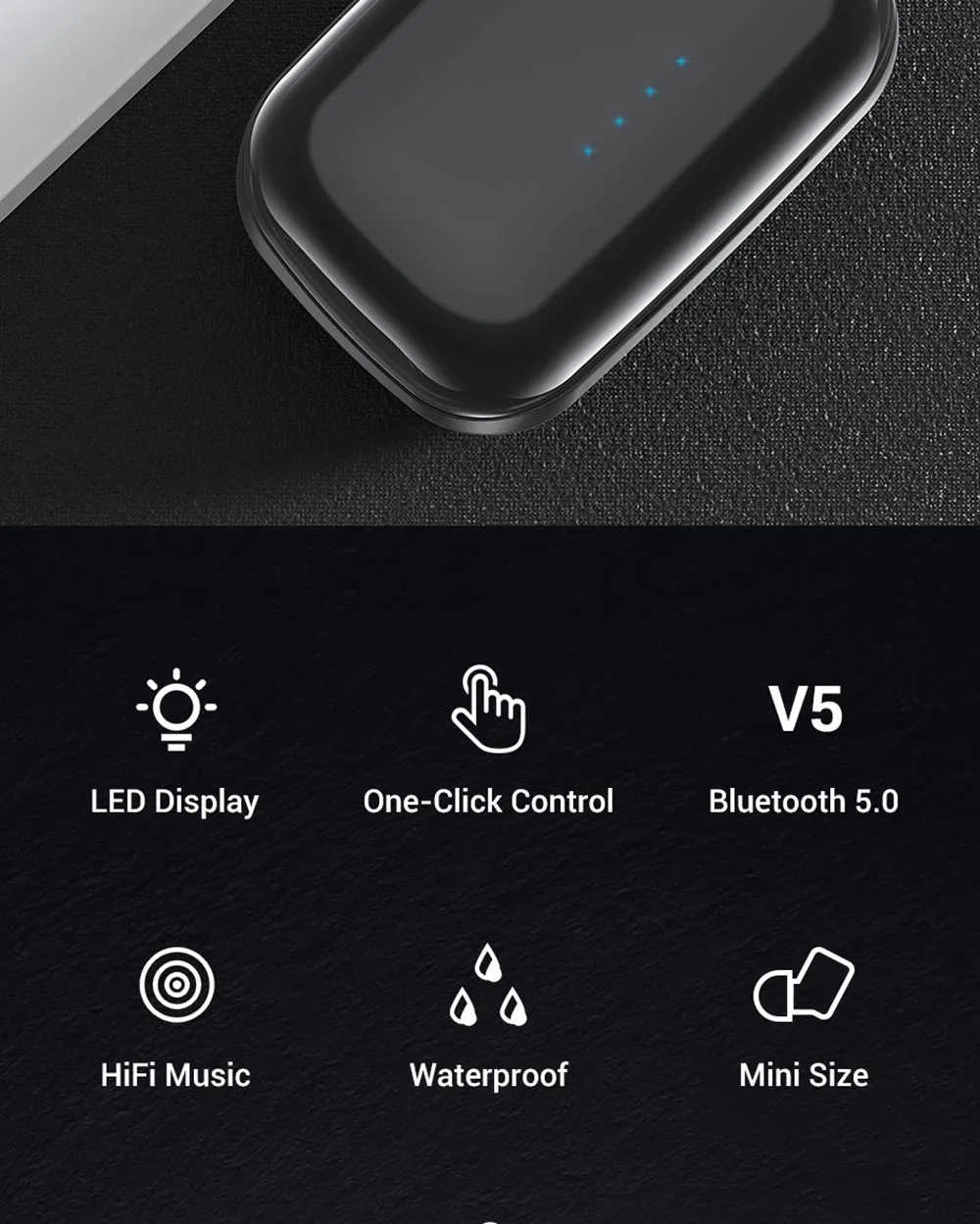 Мини-чехол для наушников TWS L21 Bluetooth 5,0 светодиодный беспроводной дисплей bluetooth-гарнитура с микрофоном для игр и занятий спортом