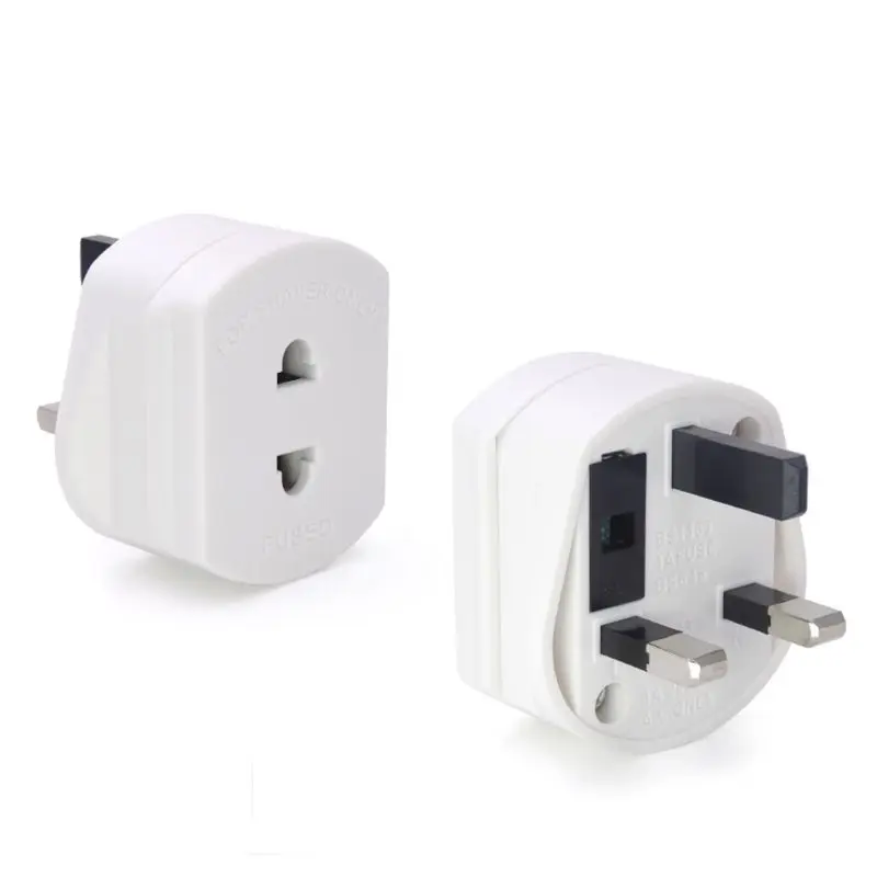 Белый UK 2 Pin до 3 Pin 1A адаптер предохранителя для бритвы/зубной щетки AXYF