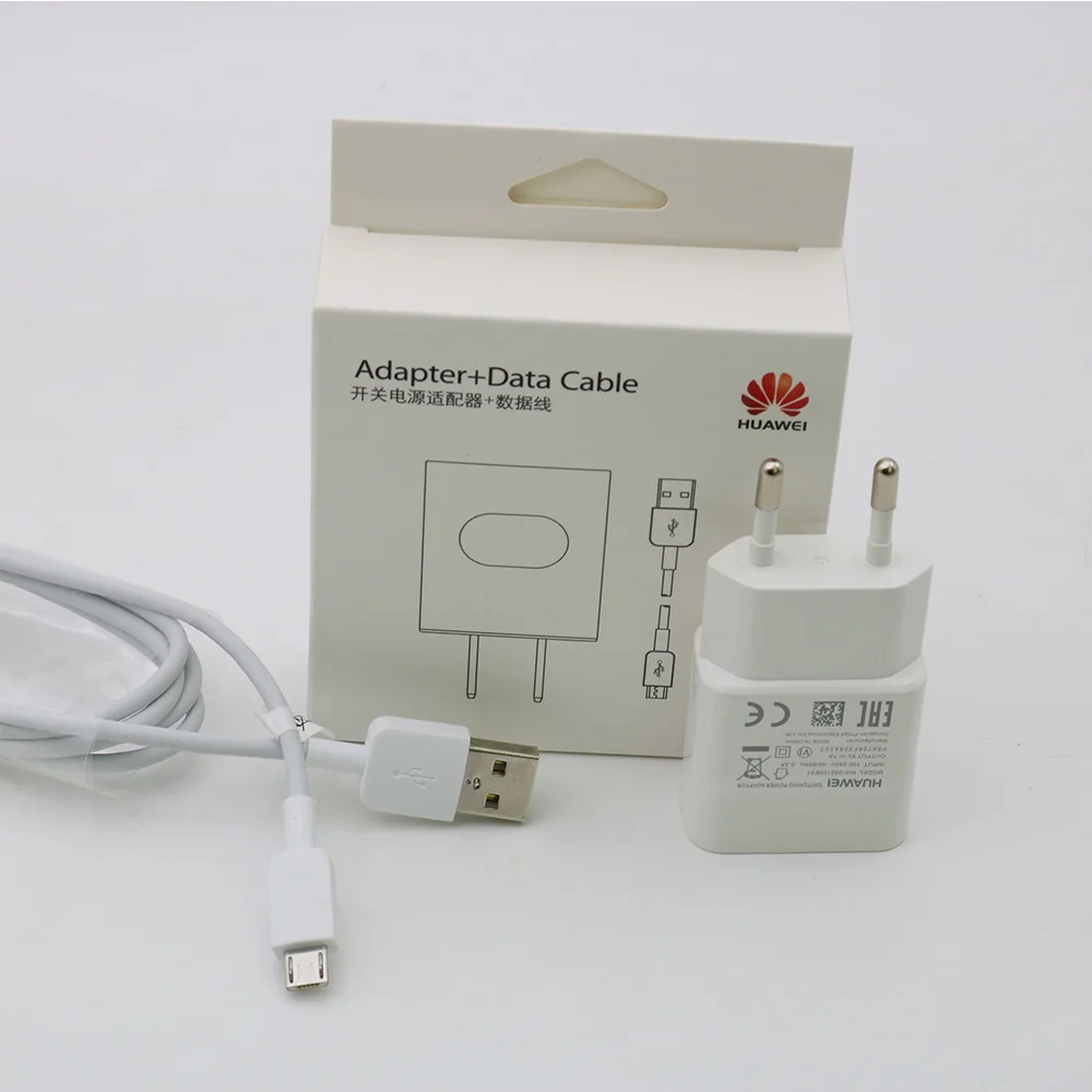 huawei 5V1A зарядное устройство ЕС Быстрая Зарядка адаптер питания usb микро кабель для p9 8 lite honor 8x 7x y6 y7 y9 p smart z
