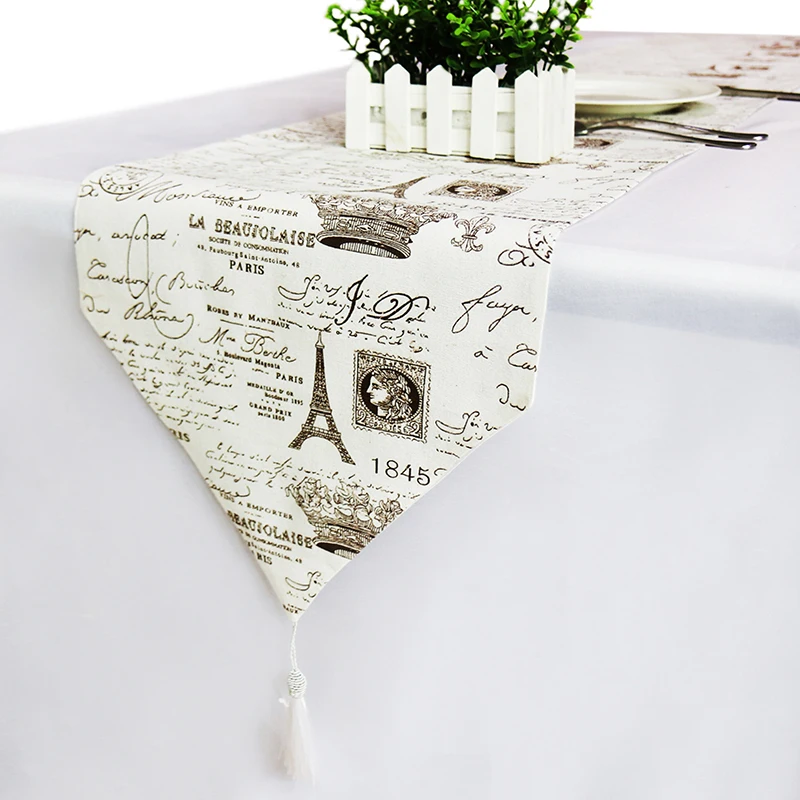 

European Style Printed Table Runners Luxury Table Runner modern Wedding Party Christmas Decoration for home Linen table cloth