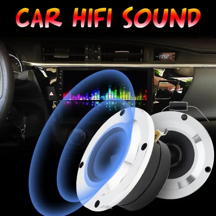2pcs 4 Inch 150W 4OHM Aluminum Tweeter Speaker with Capacitor for Vehicle Auto Cars Stereo Modified