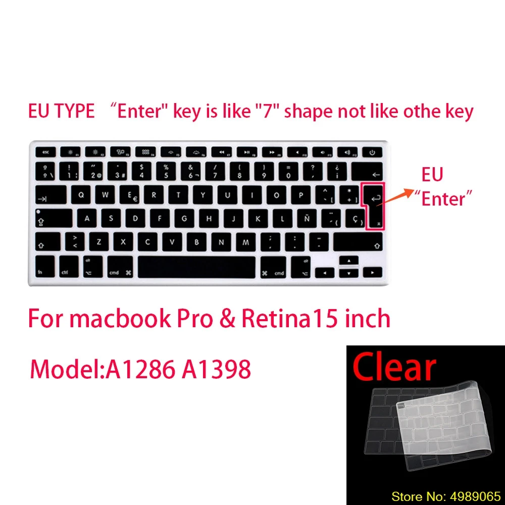 Для Apple Macbook pro13/11Air 13/15 Retina12 дюймов силиконовая прозрачная защитная пленка EU/US все серии Силиконовый чехол для клавиатуры - Цвет: M