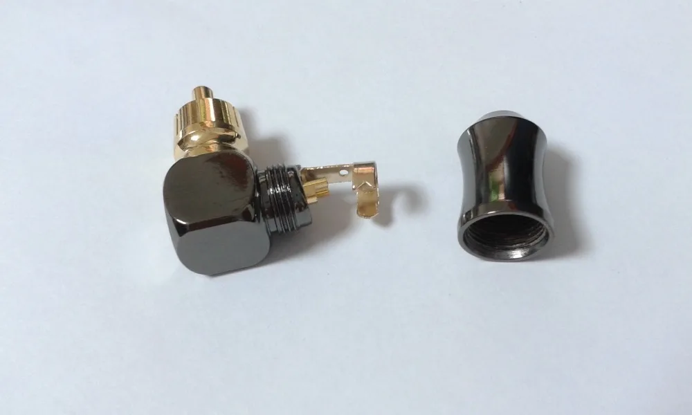 500 шт. латунный аудио разъем RCA правый угол RCA штекер аудио видео разъем пайки