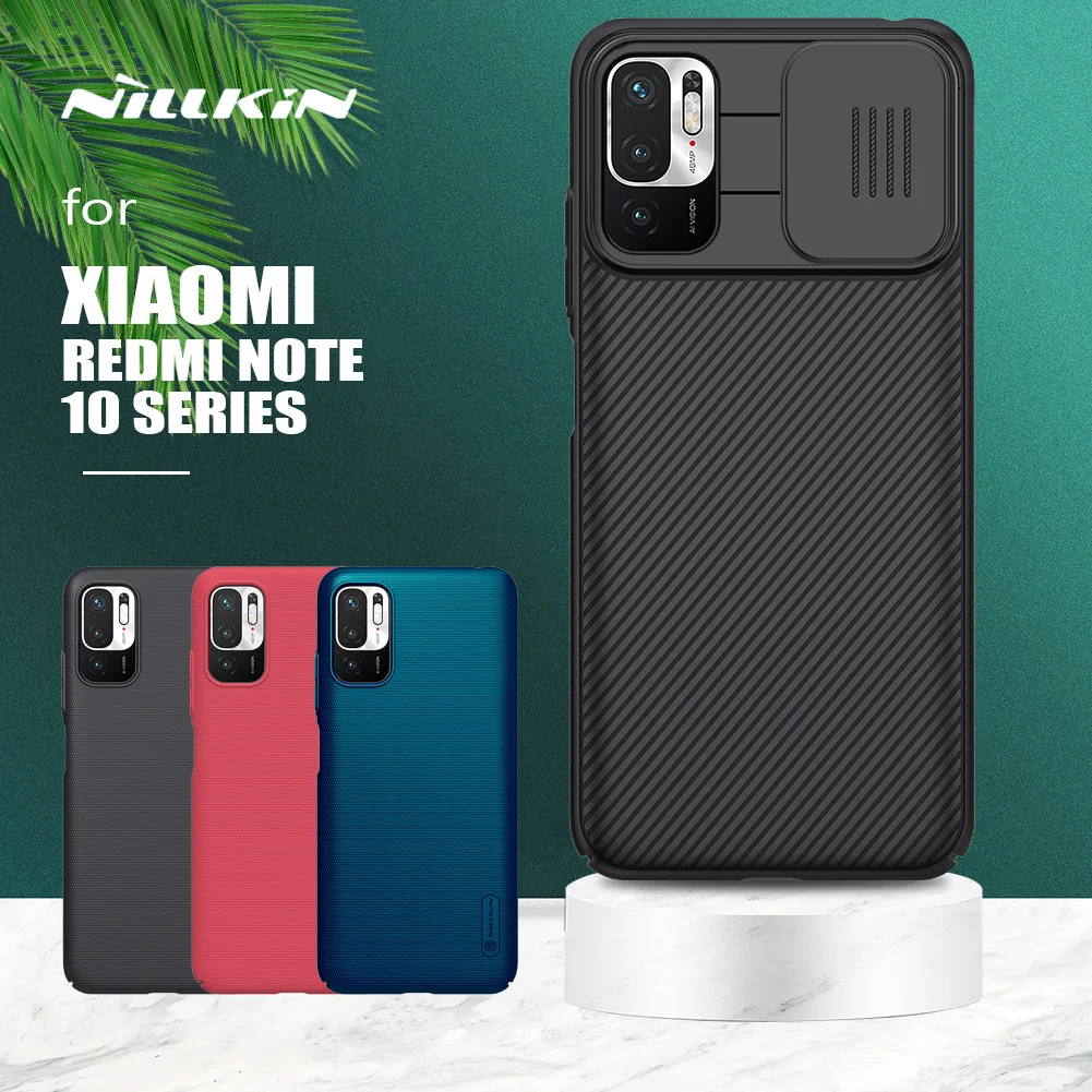 

for Xiaomi Redmi Note 10 5G Case Nillkin Camshield Slide Camera Case Frosted Shield for Xiaomi Redmi Note 10S 10 Pro Max Cover