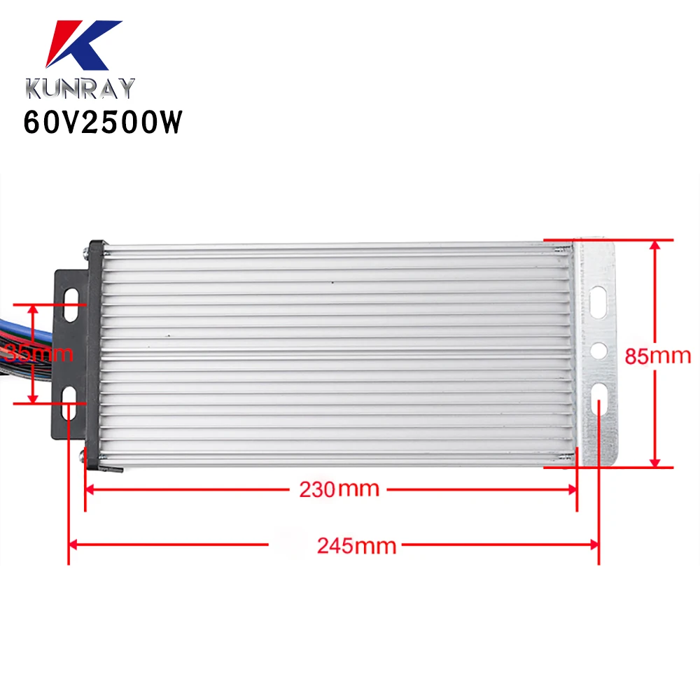 Аксессуары для скутеров 60V 2500W 38A 18Mosfet e велосипед бесщеточный контроллер