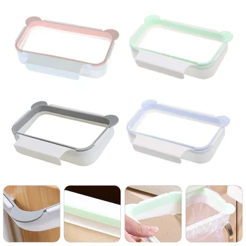 

4Pcs Kitchen Hanging Rack Garbage Bag Rack Cleaning Cloth Rack (Random Color)