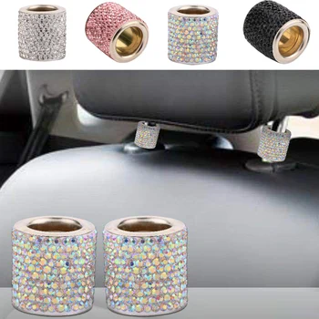 

Car Ornament Car Seat Rod Diamond Ring Car-styling Bling Crystal Collar Decor Car Seat Headrest