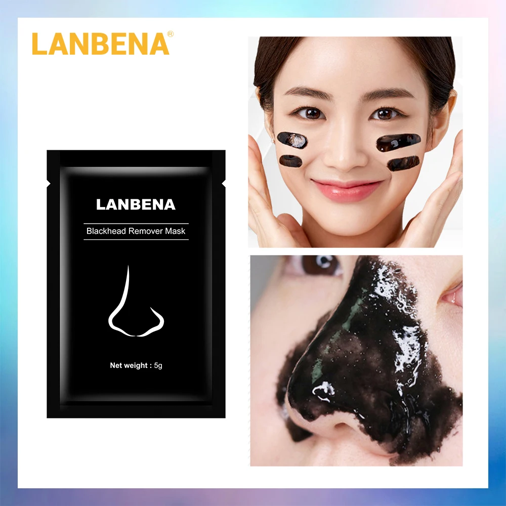 LANBENA маска для лица черная маска blackhead Remover грязевая маска для лица древесного угля, уменьшает поры, что обеспечивает глубокое очищение кожи акне питающее масло Управление по уходу за кожей