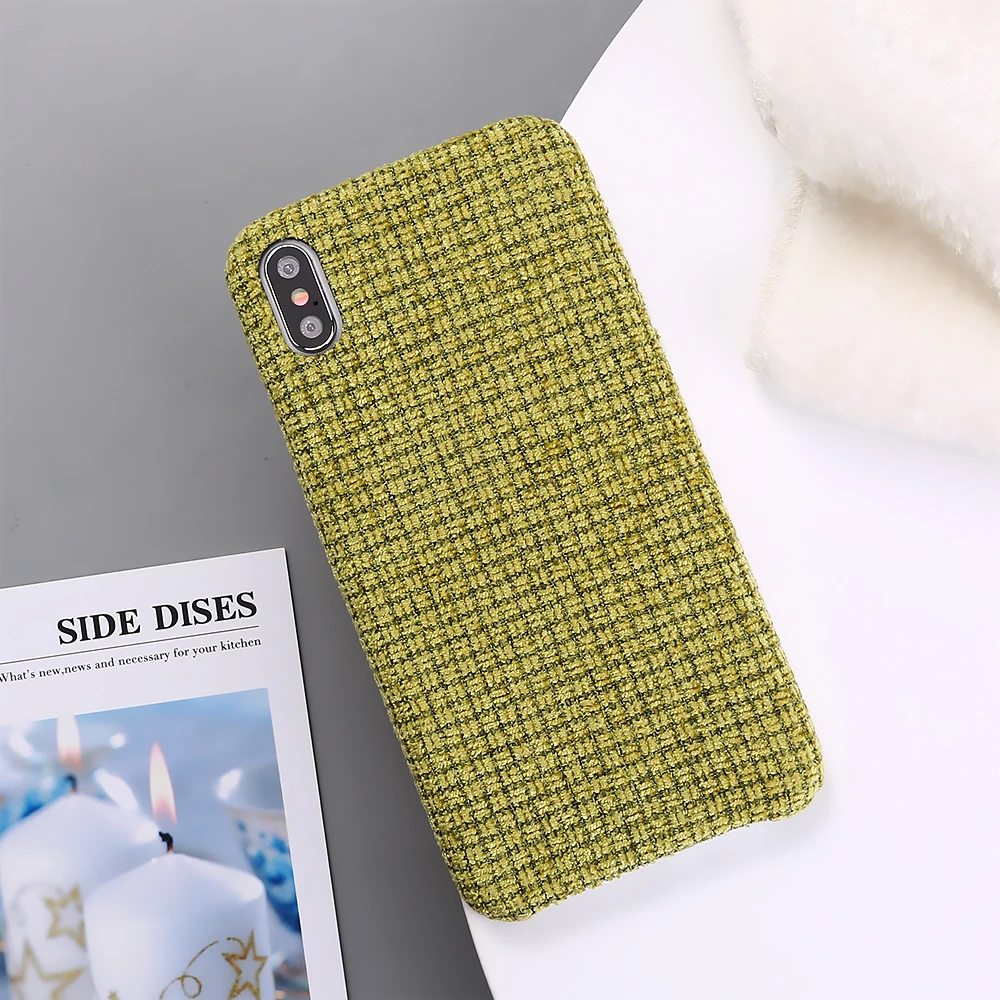 Зимние теплые плюшевые чехлы для телефонов iPhone 11Pro Max XR XS Max 7 8 Plus X модный противоударный сплошной цвет задняя крышка для iPhone 11