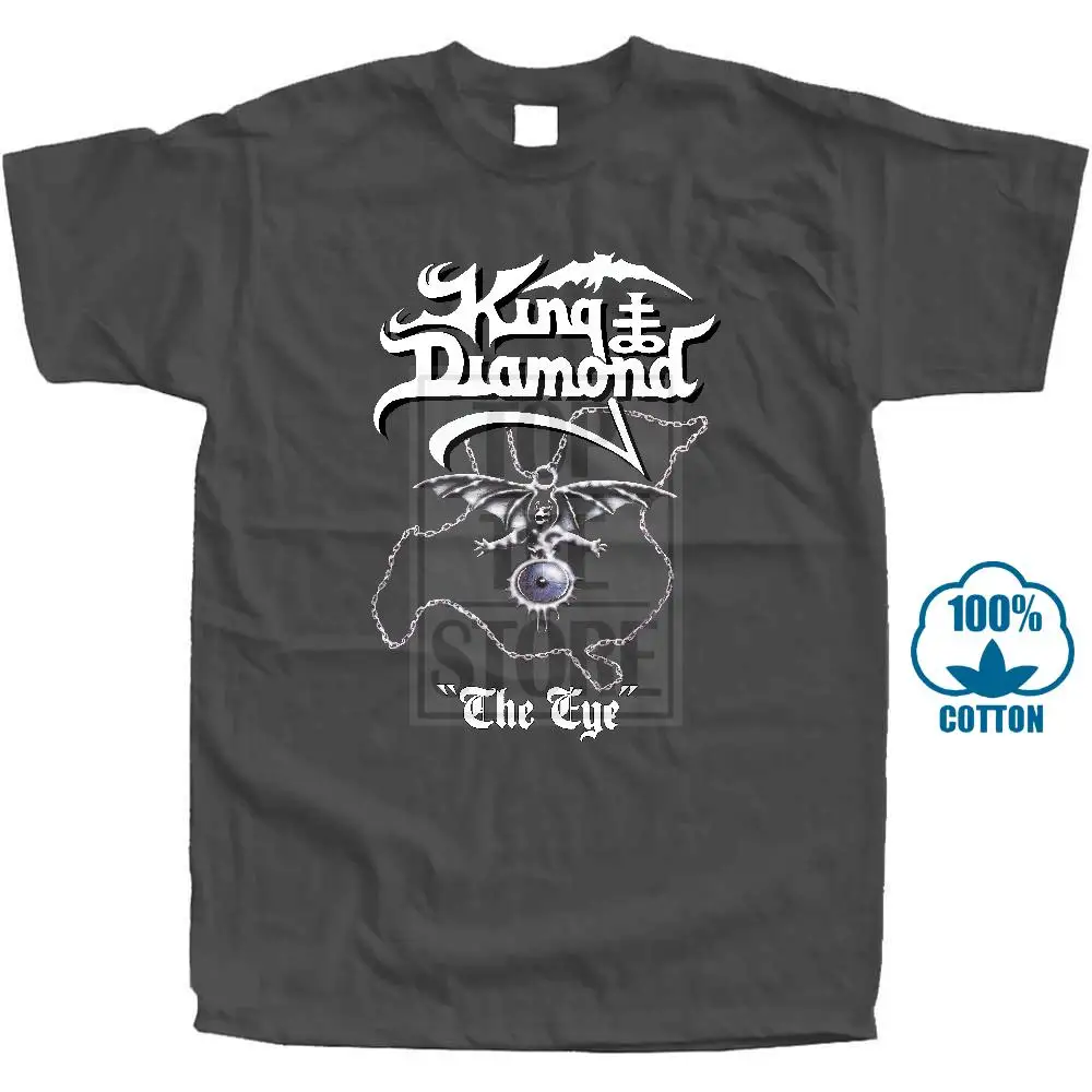 Темно-серый King Diamond The Eye 1990 фиолетовая футболка Размеры S 5Xl хлопок Мужская забавная футболка с круглым вырезом и коротким рукавом 021440 - Цвет: Темно-серый
