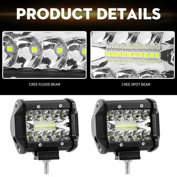 

Led Light Bar 48w Led Bar 20barra Led Car Light for 4x4 Led Bar Offroad SUV ATV Tractor Boat Trucks Excavator 12V 24V Work Light