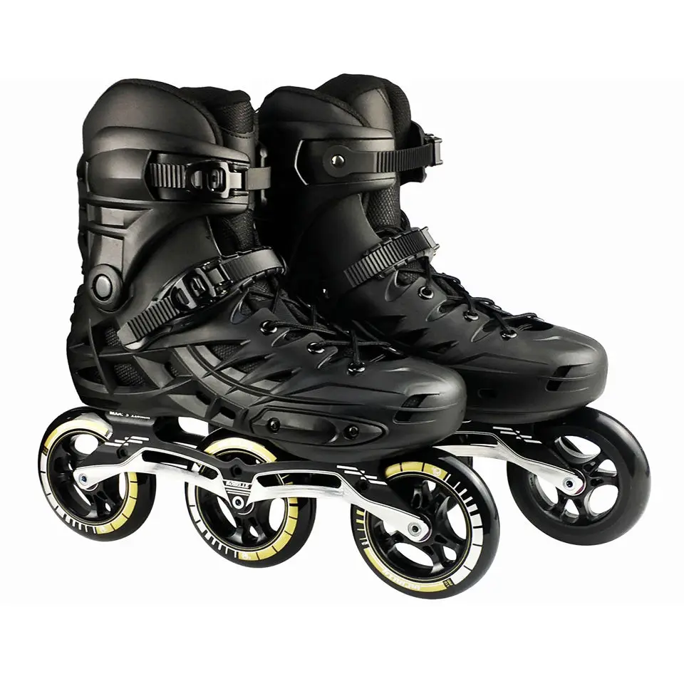 option 2 Black45-46 JK RS6 скоростные роликовые коньки Профессиональные роликовые коньки обувь для взрослых 3 или 4*110 мм колеса Patines FSK роликовые коньки SH55 - Цвет: option 2 Black45-46