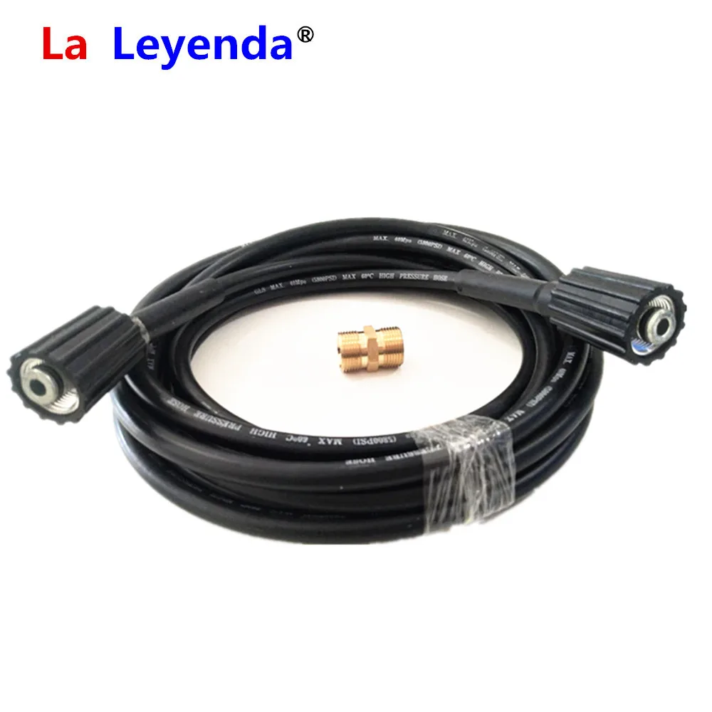 Koop Laleyenda Hoge Druk Auto Wasmachine Pijp Slang + M22 Pin 14 Mm 3000PSI Schoonmaken Extension Tube Voor Karcher Elitech Huter Interskol