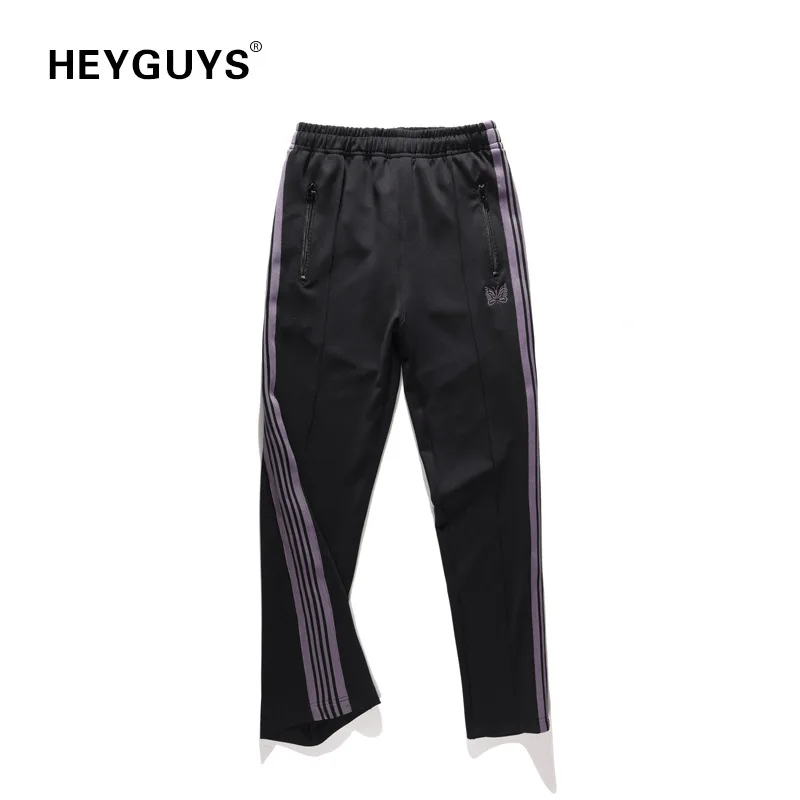 

2018 Autumn New Style Zipper Pocket Butterfly Embroidered Trousers Europe And America Retro Athletic Pants Elastic Girdle Casual