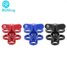 BGNING алюминиевый аксессуар для камеры с ЧПУ для дайвинга с шаровым креплением, зажимом-бабочкой, тройным зажимом, адаптер для Gopro 5 6