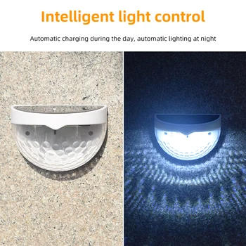 

Solar Light Water Drop Effect Wall Lamp Garden Lamp Corridor Lamp Staircase Lamp Waterproof Semicircular Fence Lamp For Outdoor