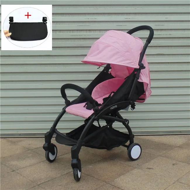 Детская коляска, легкая складная детская коляска, коляска для путешествий, может сидеть или лежать, гарантия по самой низкой цене, 8 подарков - Цвет: Pink foot extender