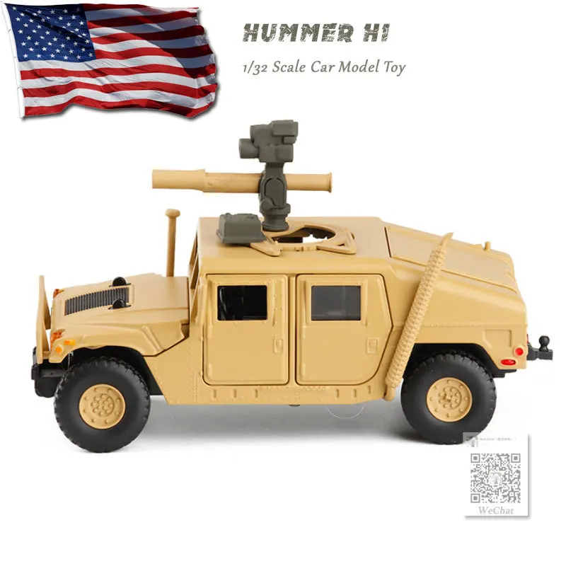 JK 1/32 масштаб военная модель игрушки армии США Hummer H1 SUV Звук Свет литья под давлением Металл тяните назад модель автомобиля игрушка для детей, подарок