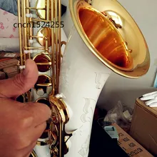 Новые высококачественные Музыкальные инструменты тенор саксофон белый тенор саксофон полные аксессуары мундштук и чехол