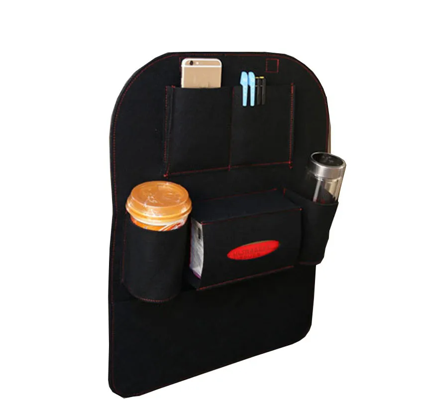 Органайзер на заднее сиденье 1 Многофункциональная вешалка сумка автомобильная автоматическая спинка для сиденья многокарманная сумка для хранения подвесной дорожный Органайзер# YL1 - Название цвета: Черный