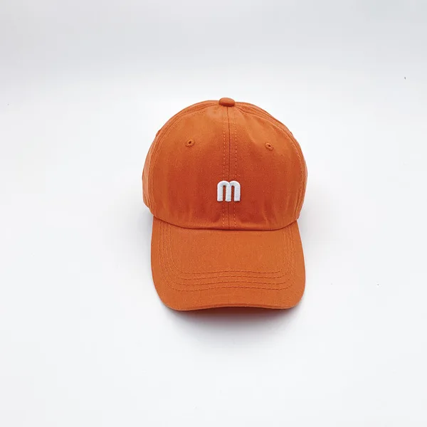 Korean Alphabet Baseball Cap Female Outdoor Sunscreen Cap Couples Student Duck Tongue Cap Tidal Sunshade Cap - Цвет: Оранжевый