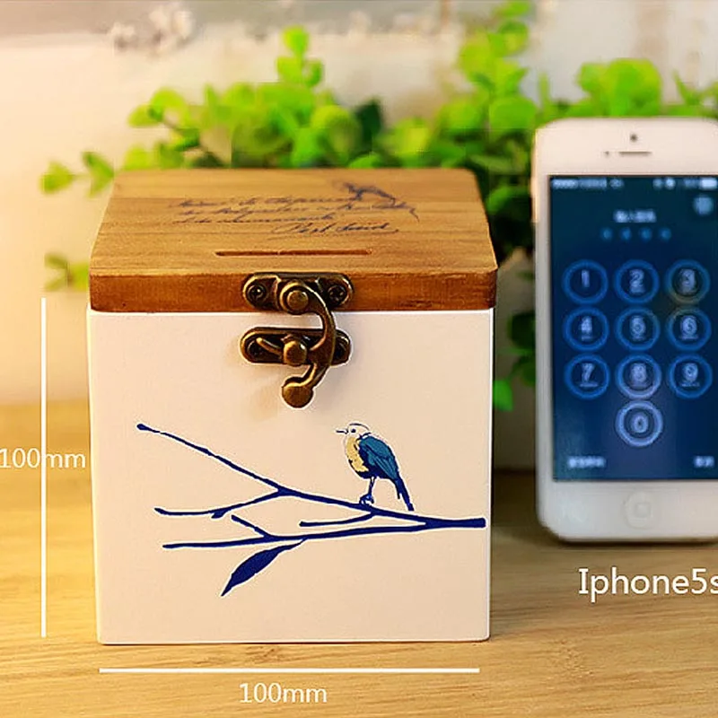 Креативный деревянный банк для хранения с изображением пони твердой древесины