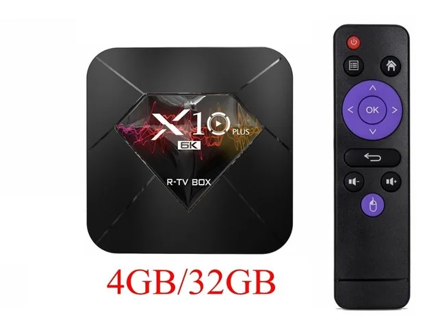4G 32G X10 Plus Android 9,0 Smart set top box Allwinner H6 4GB 32 GB/64 GB 2,4G Wifi 6K H.265 медиаплеер Android tv Box PK X96 MAX tv - Цвет: 4G 32G