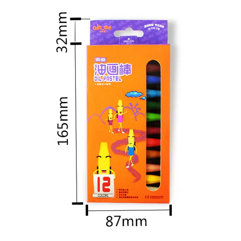 12 Colors Pencils Wax Caryon Set Painting Oil Pastel Pencil For School Children Drawing Sketch Art Supplies Coloring Pencils