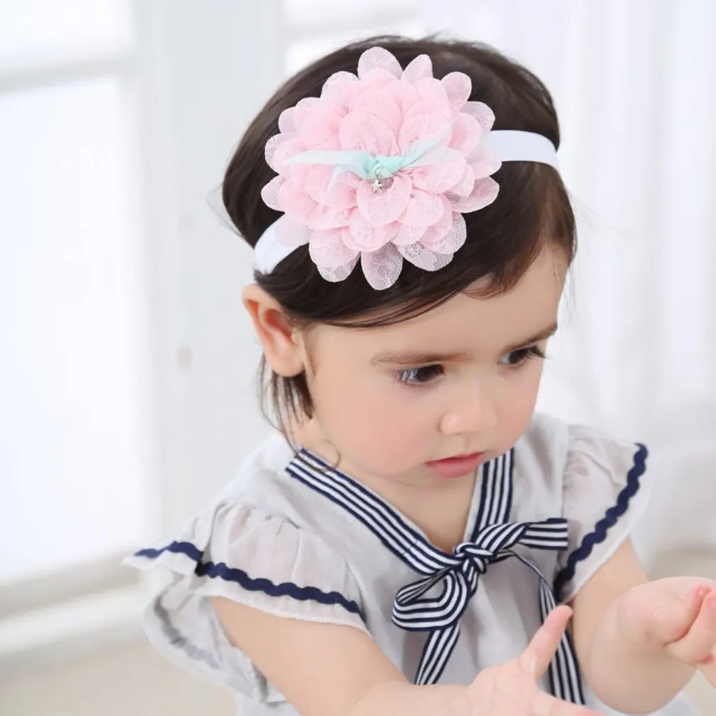 

1PCS Children New Korean Girls Hair Accessories Baby Elastic Lace Flowers Headbands Newborn Infant Hair Bands Kids Headwear